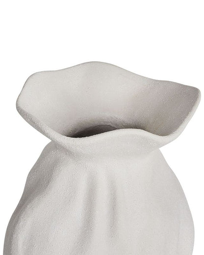 Cattail vase i keramik i knækket hvid – 1 stk.