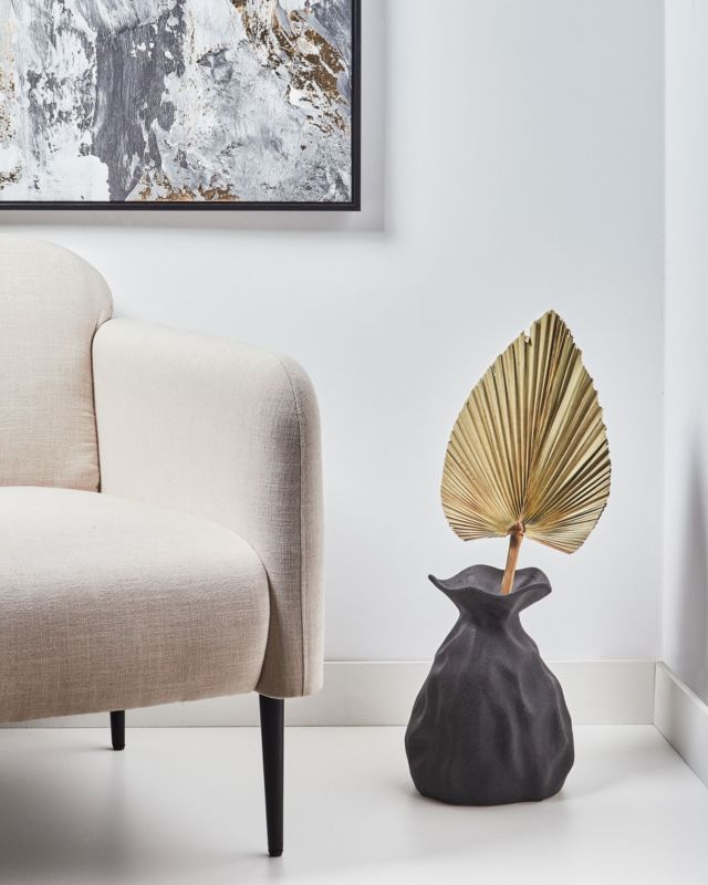 Coontail keramik vase til blomster, sort, 1 stk.