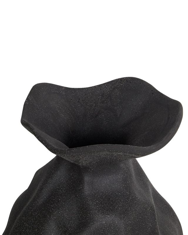 Coontail keramik vase til blomster, sort, 1 stk.