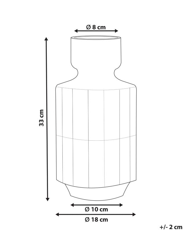 Dikella vase til blomster i gråt glas, 1 stk.