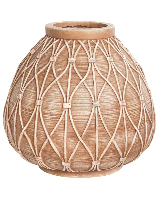 Domokos keramik vase i lys brun, 1 stk.