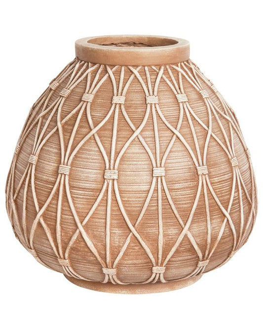 Domokos keramik vase i lys brun, 1 stk.
