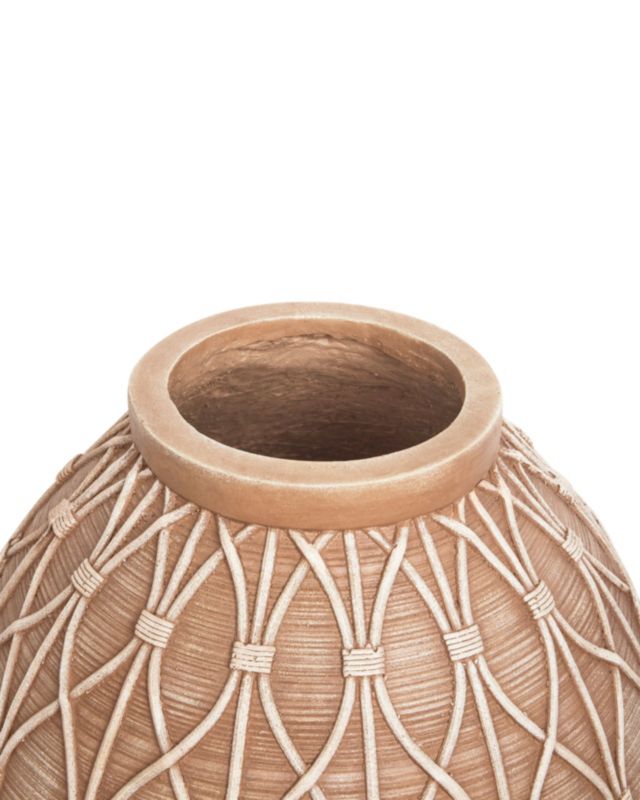 Domokos keramik vase i lys brun, 1 stk.