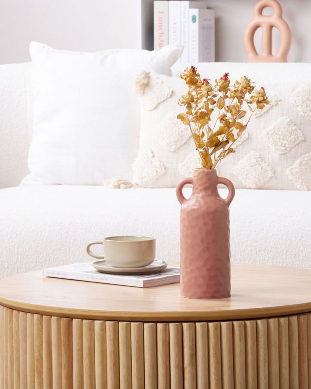 Drama keramik vase til blomster i pastelrosa, 1 stk.