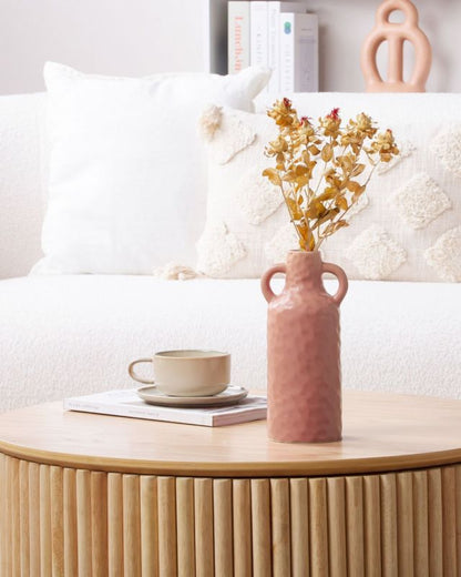 Drama keramik vase til blomster i pastelrosa, 1 stk.