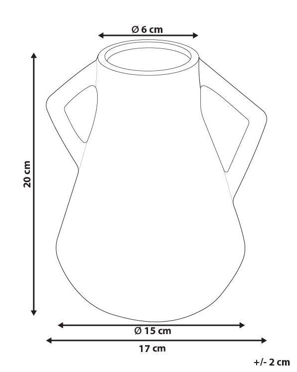 Fermi keramik vase til blomster, sort, 1 stk.