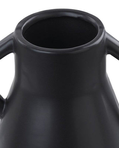 Fermi keramik vase til blomster, sort, 1 stk.