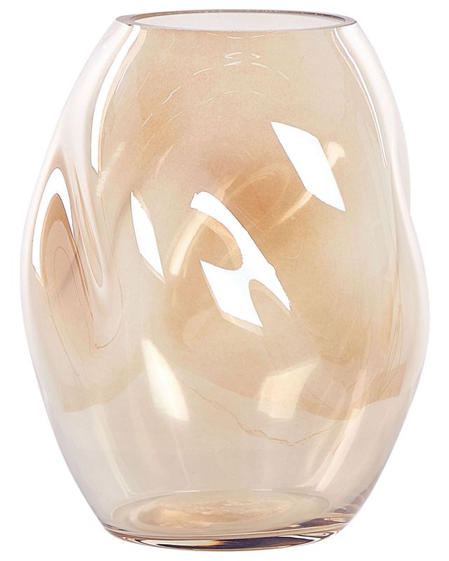 Gerakini vase til blomster i glas, orange, 1 stk.