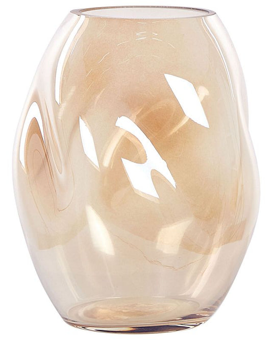 Gerakini vase til blomster i glas, orange, 1 stk.