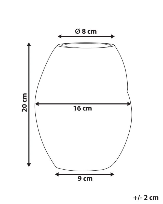 Gerakini vase til blomster i glas, orange, 1 stk.