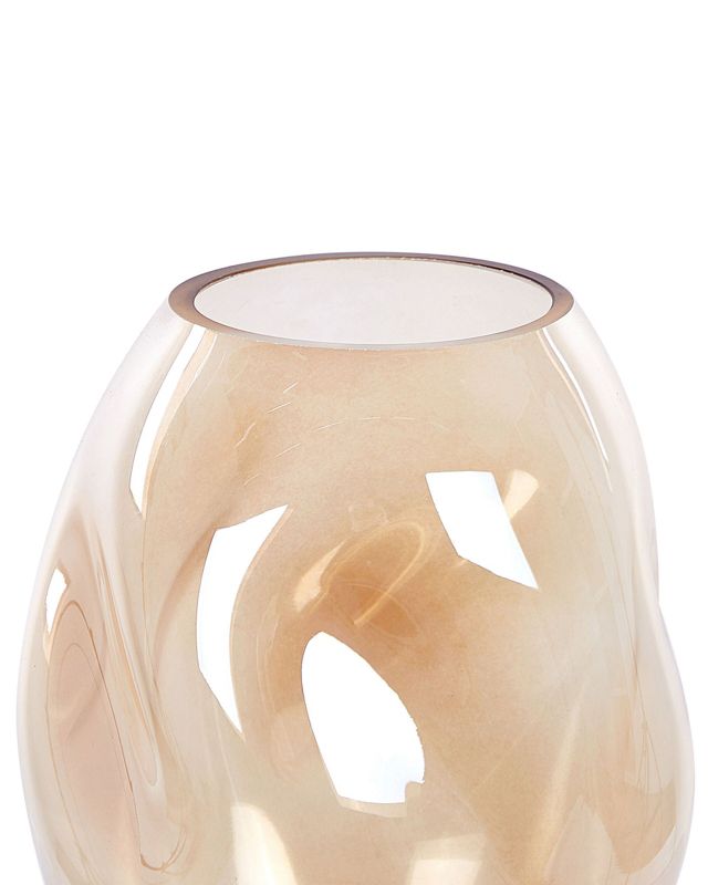 Gerakini vase til blomster i glas, orange, 1 stk.