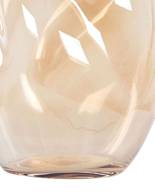 Gerakini vase til blomster i glas, orange, 1 stk.