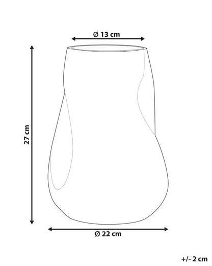 Imeros vase til blomster i glas med gylden-brun finish, 1 stk.
