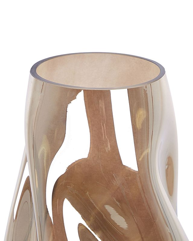 Imeros vase til blomster i glas med gylden-brun finish, 1 stk.