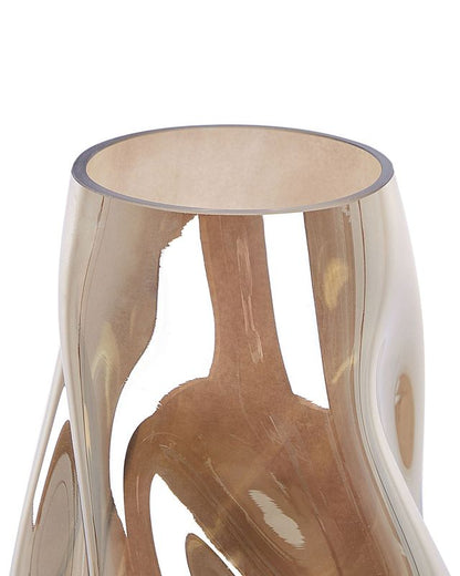 Imeros vase til blomster i glas med gylden-brun finish, 1 stk.