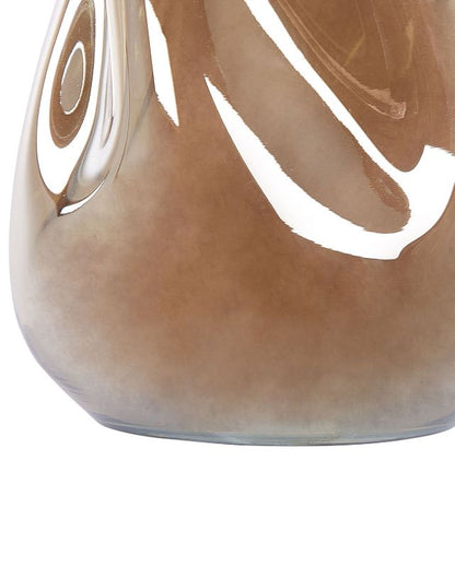 Imeros vase til blomster i glas med gylden-brun finish, 1 stk.