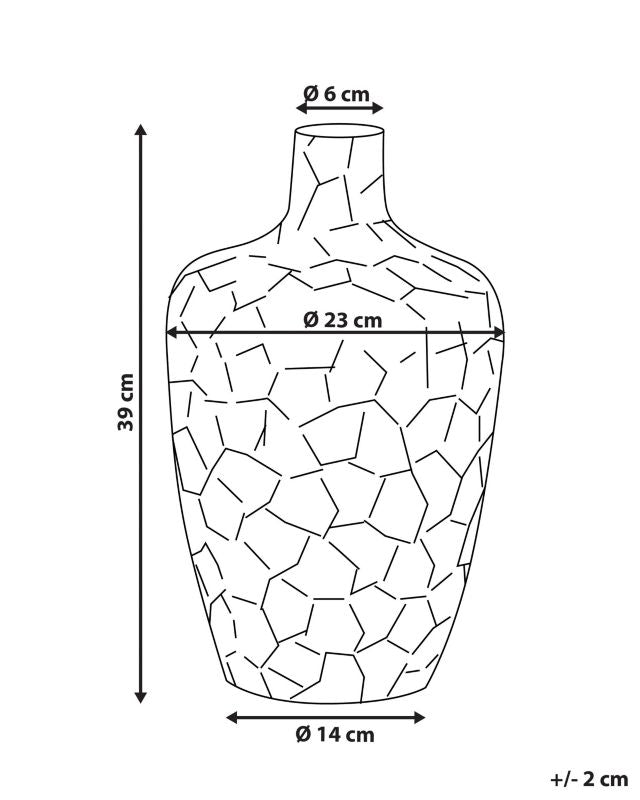 Inshas metalvase i sølv til blomster, 1 stk.