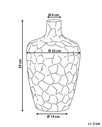 Inshas metalvase i sølv til blomster, 1 stk.