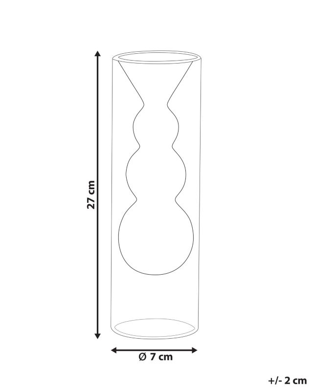 Kalochi vase til blomster i turkis glas, 1 stk.