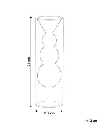 Kalochi vase til blomster i turkis glas, 1 stk.