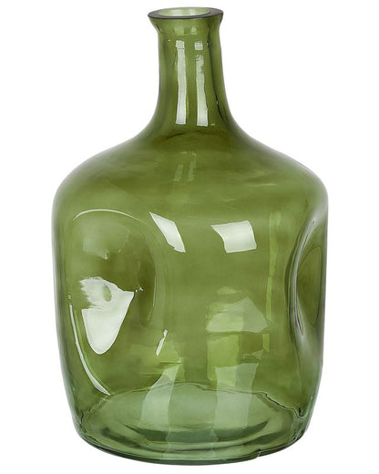 Kerala vase til blomster i olivengrønt glas, 1 stk.