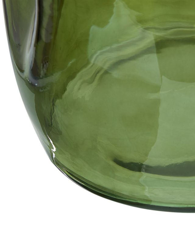 Kerala vase til blomster i olivengrønt glas, 1 stk.