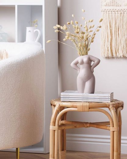 Kilkis keramik vase til blomster i beige, 1 stk.