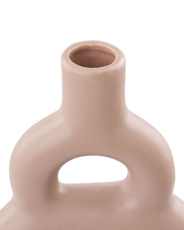 Kozani keramik vase i sandfarve til blomster, 1 stk.