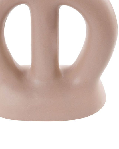 Kozani keramik vase i sandfarve til blomster, 1 stk.