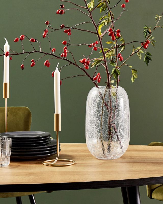 Kyrakali vase til blomster i klart glas, 1 stk.