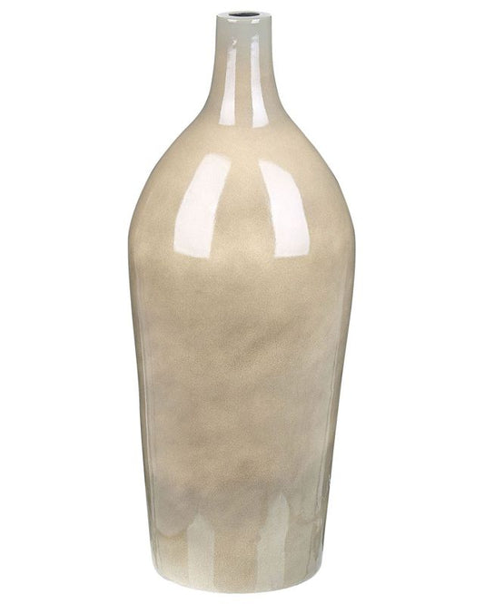 Leganes keramisk vase i beige-grå – 1 stk.