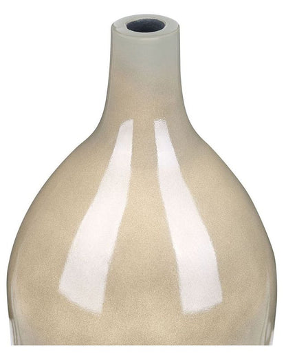 Leganes keramisk vase i beige-grå – 1 stk.