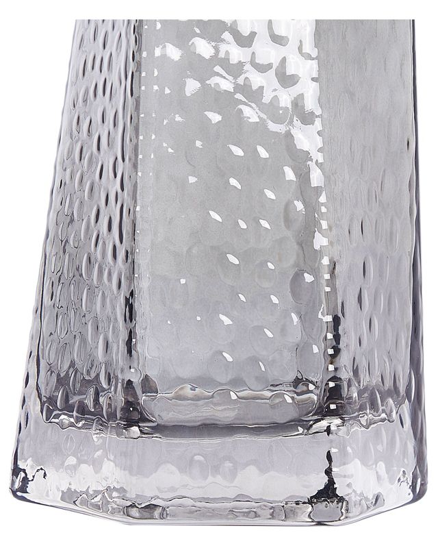 Lilaia vase til blomster i gråt glas, 1 stk.