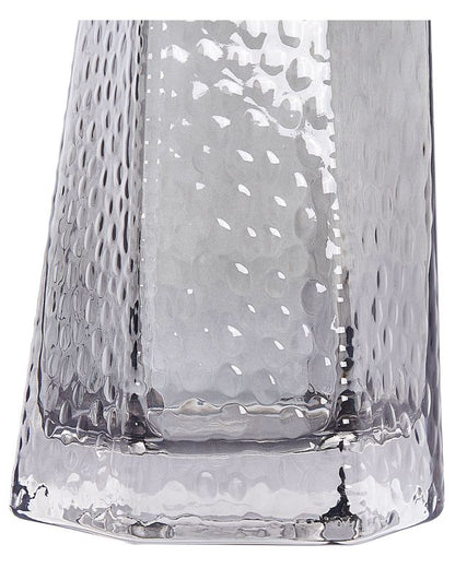 Lilaia vase til blomster i gråt glas, 1 stk.