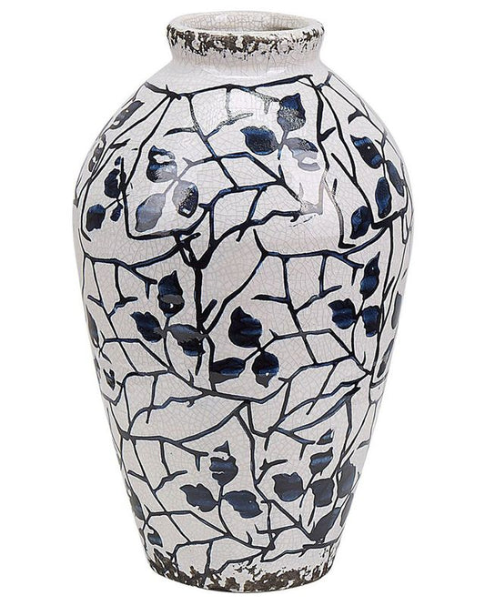 Mallia keramik vase til blomster i hvid, 1 stk.