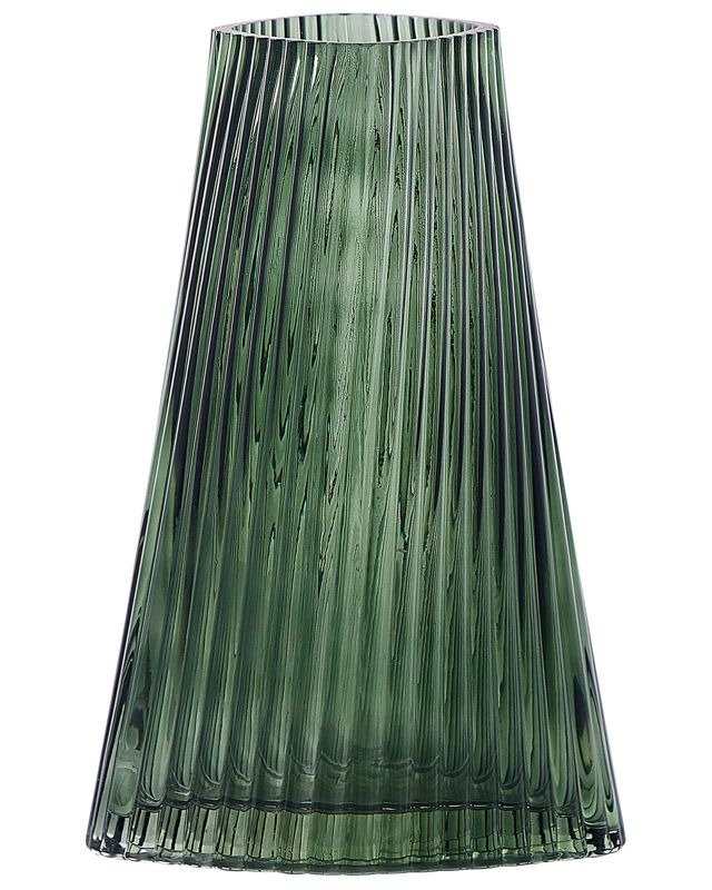 Marpissa vase til blomster i mørkegrønt glas, 1 stk.