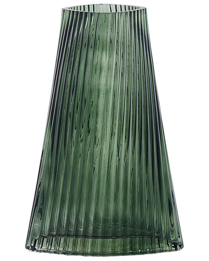 Marpissa vase til blomster i mørkegrønt glas, 1 stk.