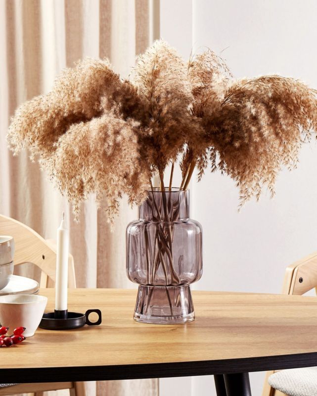 Megalo vase til blomster, gråt glas, 1 stk.