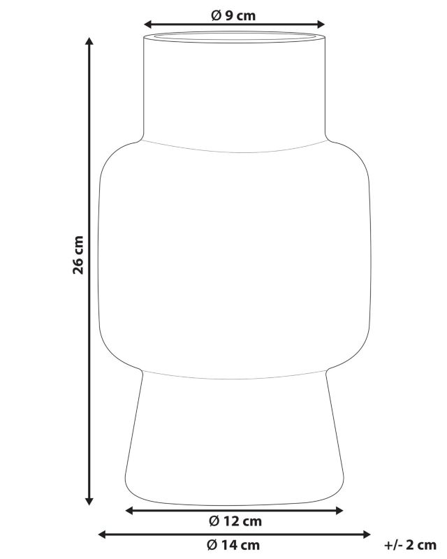 Megalo vase til blomster, gråt glas, 1 stk.