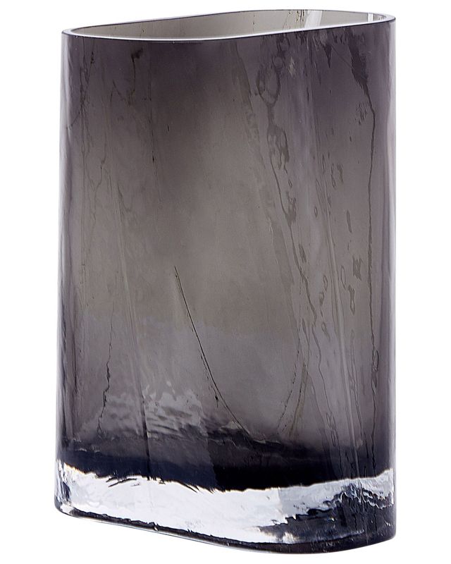 Mitata vase til blomster i gråt glas, 1 stk.
