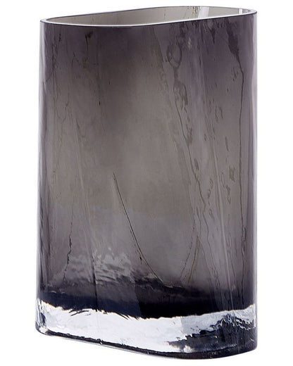 Mitata vase til blomster i gråt glas, 1 stk.