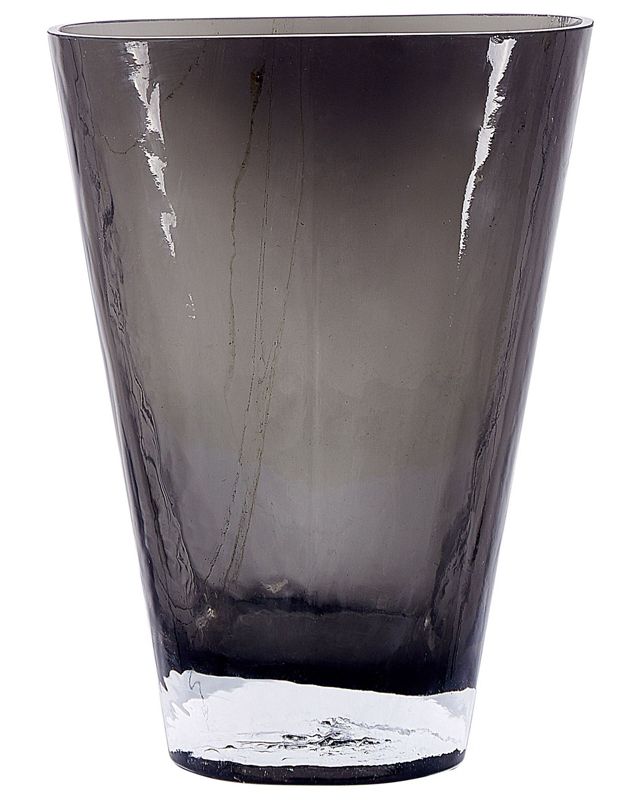 Mitata vase til blomster i gråt glas, 1 stk.