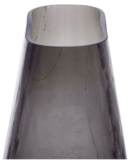 Mitata vase til blomster i gråt glas, 1 stk.