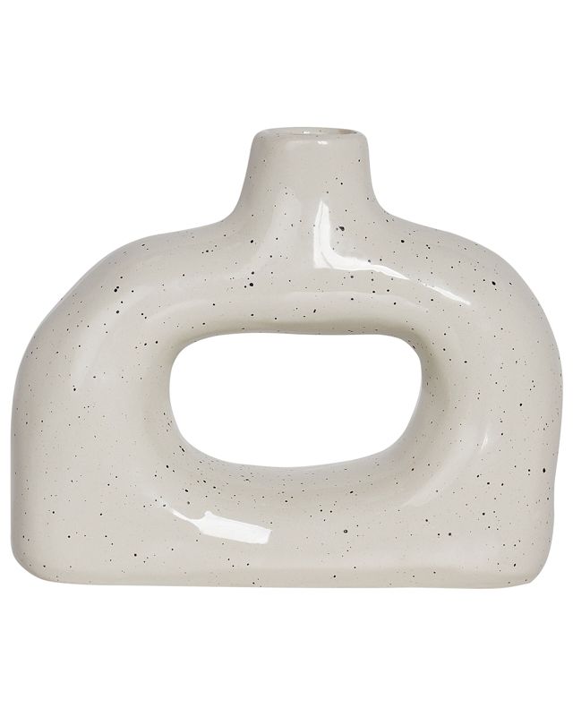Mooneye keramik vase i knækket hvid, 1 stk.