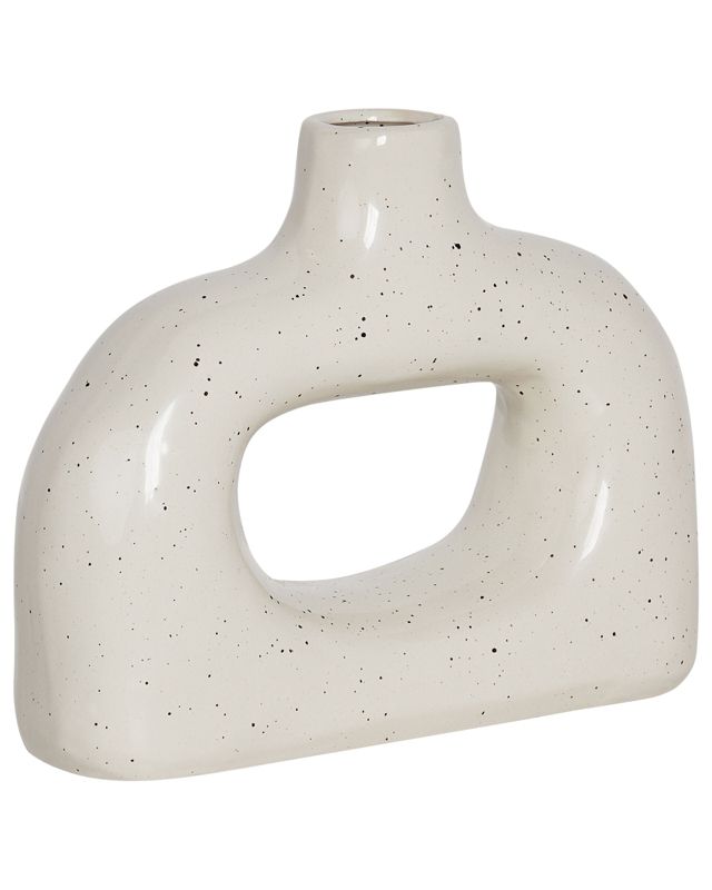Mooneye keramik vase i knækket hvid, 1 stk.