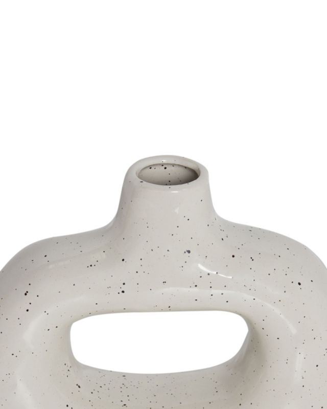 Mooneye keramik vase i knækket hvid, 1 stk.