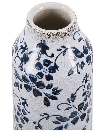 Mulai keramikvase til blomster hvid 1 stk.