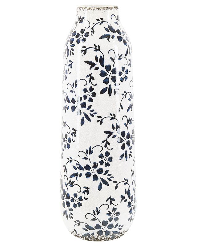 Mulai keramikvase til blomster hvid 1 stk.