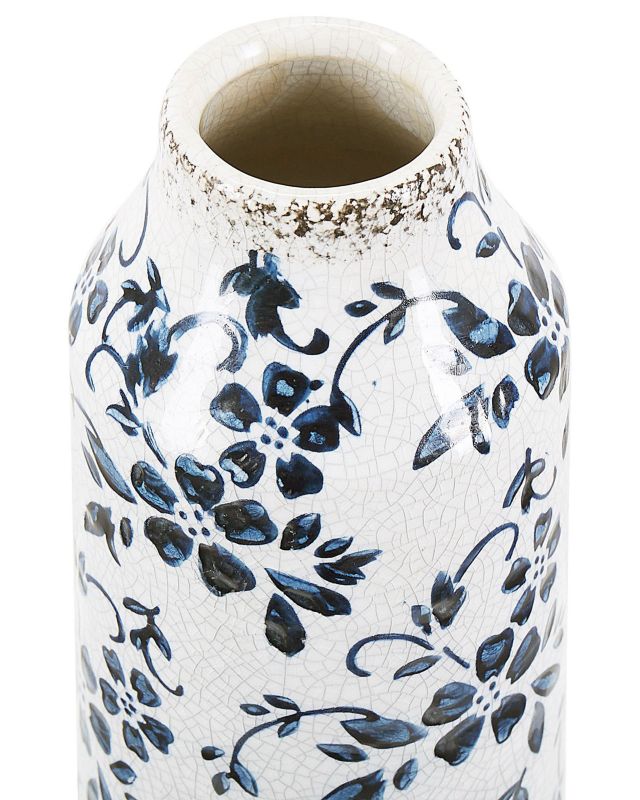 Mulai keramikvase til blomster hvid 1 stk.
