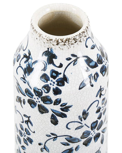 Mulai keramikvase til blomster hvid 1 stk.